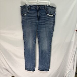 American Eagle Men's Jeans 42x34 Airflex Original Straight Light Wash